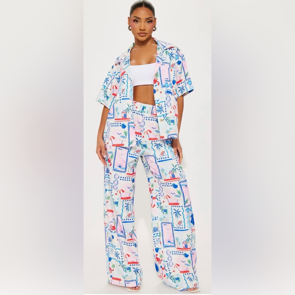 Send Me A Postcard Pant Set